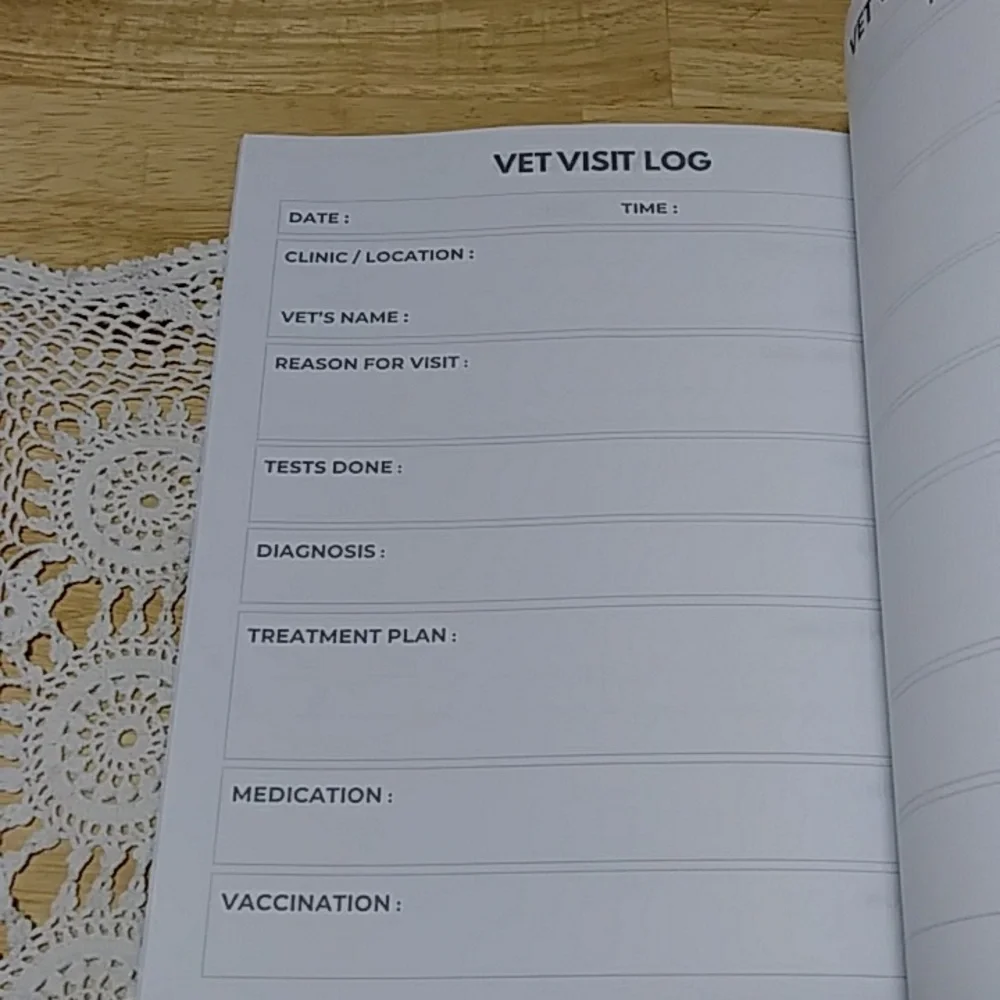 Cat Health Journal, record vet visits, vaccines and more